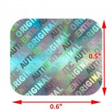 Small Holographic Sticker Rectangle Authentic- 1,000 PACK